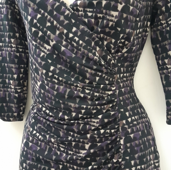 3/4 sleeve faux wrap style Jersey dress from COAST size 10 - Picture 5 of 9